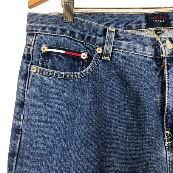 Vtg Y2K 00 Tommy Hilfiger Women's Roc Roc Jeans Sz 13 High Waist Cotton Med Wash - Picture 5 of 10